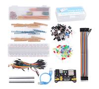 Kit di componenti elettronici Assortimento divertente per principianti con breadboard da 830 punti di collegamento