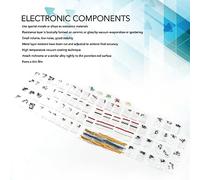 Kit di componenti elettronici Resistore a 6 valori Condensatore elettrolitico Diodi LED per stadio di interconnessione amplificatore audio e di potenza