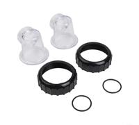 Kit di componenti per pompa di circolazione per SPS50, SPS25, SPS75, SPS100, copertura trasparente per pre-filtro con guarnizioni O-Ring e raccordo a vite per la manutenzione della piscina (2 set)