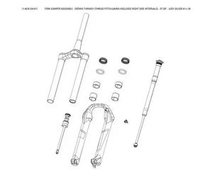 Kit di compressione completo forcella Rockshox Crw Trnk 27"/29" Judy /30 Grigio