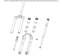 Kit di compressione completo forcella Rockshox Rmt 17mm Trnk 100-160mm 35 A1 202 Gris