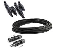 Offgridtec 0005-10002 - Set di spine per modulo solare, 4 mm², 10 m di cavo, spina Stäubli MC4 e presa Y Offgridtec