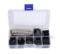 Kit di connettore a filo jumper 310 pezzi, set di perni per pin crimpa maschio 2,54 mm, alloggiamento in plastica con contatti in rame per il gruppo elettronico, cablaggio