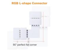 Kit di connettore a strisce LED RGB Kit Scatta senza saldatura Installazione facile Design versatile L Forma T Forma Connettore a doppia testa per progetti di illuminazione