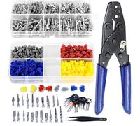 Kit di connettori a perno crimpato, strumento di crimpatura per auto, spina, 1/1,5/1,8/2,2/2,3/2,5/2,8/3,5 mm, guarnizioni in filo maschile e femminile, set di attrezzi per la rimozione di
