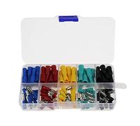 Kit di connettori a puntale isolati, assortiti, da 22 a 16 AWG, femmina maschio, per connessioni crimpate, 100 pezzi