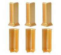 Kit di connettori angolari per battiscopa per base da parete di altezza 10 cm, con 3 unità interne e 3 esterne (L oro)