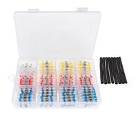 Kit di connettori elettrici isolati con manicotti termorestringenti impermeabili da 300 pezzi, terminali for cavi con scatola