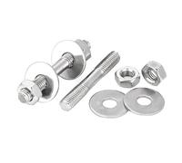 Kit di connettori for barre filettate in acciaio inossidabile M10 304, confezione da 2, perno a doppia estremità for montaggio passante e spaziatura(M10*60 [2 sets])