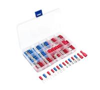 Kit di connettori for cavi elettrici assortiti con terminale a forcella a crimpare Set di capicorda a forcella con anello isolato a forcella a crimpare(140PCS)