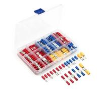 Kit di connettori for cavi elettrici isolati con terminali a forcella assortiti da 280 pezzi, adatti agli standard europei pertinenti