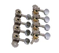 Kit di connettori per accordatura per chitarra 2 Pezzi Pulsante Ovale In Argento Cromato In Lega Di Zinco 4L + 4R 8 Corde Chitarra Chiavi Di Accordatura Pioli Macchina Testa Accordatore Per Mandolino