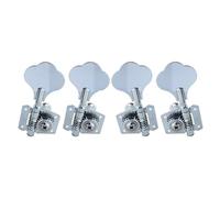 Kit di connettori per accordatura per chitarra Meccaniche Per Basso Elettrico Aperte Nere Cromate Meccaniche 4R 4L 2R 2L Per Accessori Per Basso(Chrome,2R 2L)