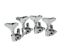 Kit di connettori per accordatura per chitarra Meccaniche Per Basso Elettrico Con Rapporto 1:24, Accordatori, Chiavi Di Accordatura Per Chitarra, Ingranaggi Aperti, Cromo, Argento(4L)