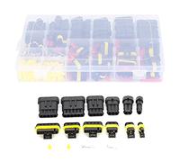 Kit di connettori per cablaggio auto impermeabili, 708 pezzi, set di terminali in rame con connettori maschio-femmina da 1 a 6 fori per illuminazione automobilistica, elettronica,
