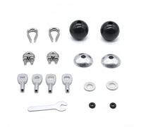 Kit di connettori per funi metalliche per cavi da 5 mm e 6 mm utilizzati su macchine per pulegge da palestra, stazione multipla per palestre e unità Lat Pulldown (per cavo da 6 mm)