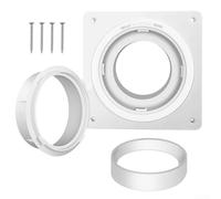 Kit di connettori rapidi per sfiato asciugatrice con chiusura a vite per piastra da parete, adatto per tubi da 10,2 cm, ventilazione affidabile ed efficiente per lavanderie e bagni (1 confezione)