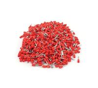 Kit di connettori terminali, 100 pezzi/confezione E0508-E2508 Terminale for connettori a crimpare con ghiere isolate(Red,E6012)