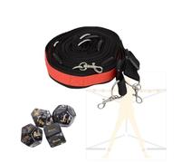 Kit di contenimento per letto yoga in 2 pezzi con cinghie integrate per mani e piedi, tessuto in nylon nero