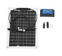 Kit di controller di carica in silicone monocristallino per auto, camper, barca, rimorchio, 30 W, 18 V, con pannello solare, kit regolatore di tensione, batteria solare per auto