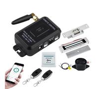 Kit di controllo accessi alla porta Apriporta for cancello con sblocco remoto senza fili, Serrature magnetiche elettriche for la casa da 180 kg,Sicurezza(Kit5 (60KG Lock))