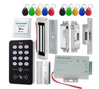 Kit di controllo accessi for porte Alimentatore for tastiera RFID Elettrico 180 kg Serratura magnetica Serrature for porte for cassaforte domestica,Sicurezza(Kit4)
