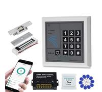 Kit di controllo accessi for porte Wifi Tuya RFID Controller accesso for tastiera Serrature magnetiche elettriche, Sblocco remoto APP intelligente(Kit6 (180KG Lock L))
