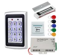 Kit di controllo accessi Tastiera RFID 125KHz Copertura antipioggia con serrature elettriche Serratura magnetica 180KG DC12V,Sensitivamente(KIT6)