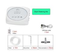 Kit di controllo automatico dell'irrigazione a goccia for piante con controller intelligente WiFi for giardino, dispositivo del timer for l'irrigazione tramite telefono cellulare(Double pump 20pot)