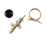 Kit di controllo del gas Valvola propano con albero Set per stufa esterna Firepit Stufa a bassa pressione Riscaldatore con manopola termocoppia Controllo filettatura M8 Lunghezza 600 mm
