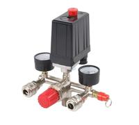 Kit di controllo della valvola del pressostato compressore d'aria CA 90-120PSI Interruttore verticale Manometri regolatore collettore Valvola sicurezza per applicazioni industriali