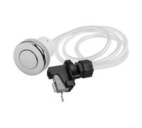 Kit di controllo dell'interruttore dell'aria per lo smaltimento dei rifiuti, include pulsante e tubo flessibile per spa e uso esterno (32 mm argento)