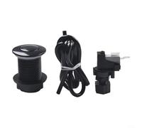 Kit di controllo dell'interruttore dell'aria per lo smaltimento dei rifiuti, include pulsante e tubo flessibile per spa e uso esterno (32 mm nero)