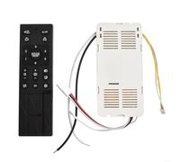 Kit di controllo remoto per ventilatore da soffitto wireless per luce e ventilatore, 3 velocità, funzione timer, compatibile con Heller UK (nero + bianco)