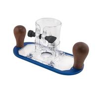 Kit di conversione base router ad alta resistenza per trimmer da 65 mm con manico in legno Protezione acrilica trasparente per operazioni accurate Base router per utensili elettrici