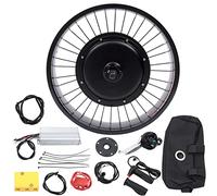 Kit di conversione bici 1000W 48V Fat Tire E-, 20" Ruota anteriore senza ingranaggi senza ingranaggi, 45N. Coppia M, velocità 48 km/h, motore elettrico completo con controller