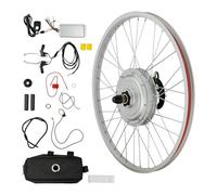 Kit di conversione bici elettrico, ruota anteriore elettrica 36V 750W, motore della bicicletta del mozzo dell'acceleratore a pollice, ruota elettrica per 24" rastrelliere per biciclette e 24