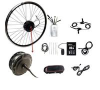 Kit di conversione bici ES potente elettrico, motore del mozzo brushless della ruota anteriore 36V 250W/350W/500W, E-con display LCD, per bici da strada (36V/350W, 26")