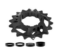 Kit di conversione Cassetta MTB a velocità Singola in Lega di Alluminio 18T Accessori for Biciclette a Scatto Fisso Ruota Libera(Black)