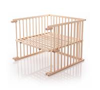 kit di conversione culla babybay, regolabile in continuo, adatto per il letto laterale originale I Dimensioni lettino: 132 cm x 81 cm in legno massello di faggio, natura non trattata