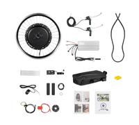 Kit di conversione Ebike da 48 V, 1000 W, 42 km/h, 45 NM, capacità di carico 130 kg, kit di conversione Ebike con 1 ruota anteriore, 1 leva del freno, 1 indicatore LED, 1 leva del gas per pollice, 1