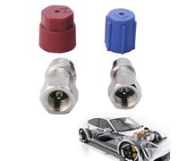 Kit di conversione per adattatore, kit di retrofit, da 1/4" a 7/16"-20 UNF, connettore rapido per porta di sistema AC adattatore accoppiatore per auto aria condizionata