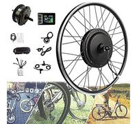 Kit di conversione per Bici elettrica Motore del mozzo Anteriore, 250W/500W/1000W/1500W/ Ruota Anteriore elettrica con Display LCD, Motore del mozzo brushless E-, 36V250W-28 pollic
