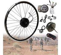 Kit di conversione per bicicletta elettrica con ruota anteriore/posteriore, 48 V, 250 W, 20"/24"/26"/27,5"/28", 29", 700c, motore brushless, mozzo senza spazzole, display LED, anteriore 700c