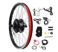 Kit di conversione per bicicletta elettrica da 20", 36 V, 250 W, kit di conversione per ruota anteriore, con indicatore, motore senza spazzole, bicicletta elettrica, ciclismo, freno a V