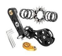Kit di Conversione per Biciclette a velocità Singola, Tendicatena, Accessori per Biciclette, Componenti Portatili per Biciclette in Lega di Alluminio, Nero 17T