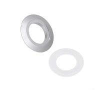 Kit di conversione per pulsante WC, adattatore doppio scarico da 38 mm a 48 mm e 58 mm, con piastra di base bianca, disponibile in nero, argento, oro (argento)