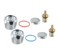 Kit di conversione per rubinetto - Testine di ricambio cromate da 1/2 pollici con valvole in rame per la riparazione di rubinetti del lavandino del bagno e della cucina