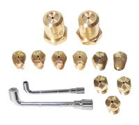 Kit di conversione propano 13 pezzi ugelli in ottone con chiavi esagonali per asciugatrice LP4 LP5 accessori per apparecchi a gas facile da installare