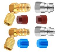 Kit di conversione R134a, kit adattatore adattatore per raccordo CA R134a - Kit adattatore di conversione raccordo AC R134A | Kit adattatore valvola ad accoppiatore rapido ad alta e bassa pressione